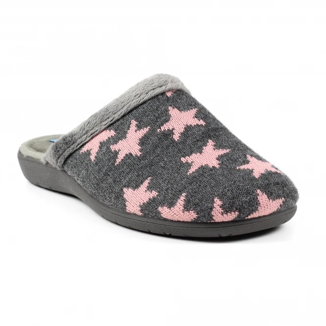 LUNAR Angelic Dark Grey Mule Slipper 1 LUNAR Angelic Dark Grey Mule Slipper