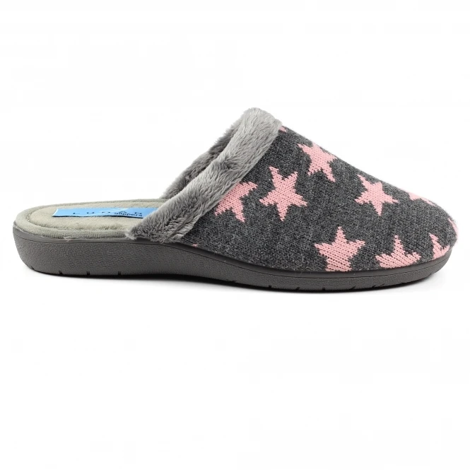 LUNAR Angelic Dark Grey Mule Slipper 2 LUNAR Angelic Dark Grey Mule Slipper - Image 2