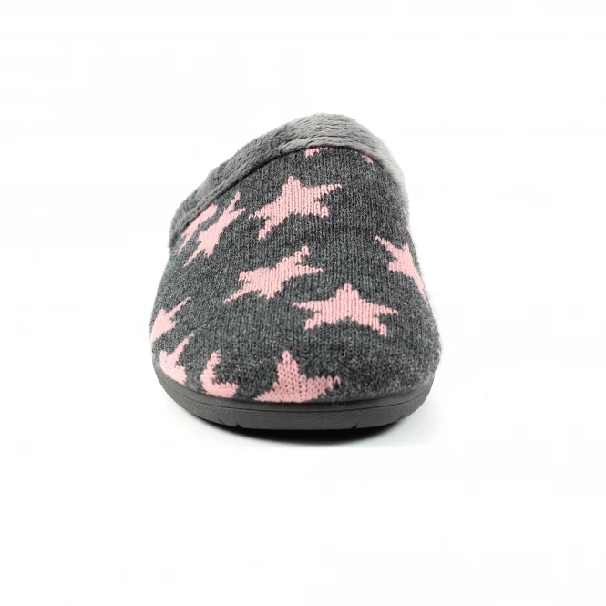 LUNAR Angelic Dark Grey Mule Slipper 4 LUNAR Angelic Dark Grey Mule Slipper - Image 4