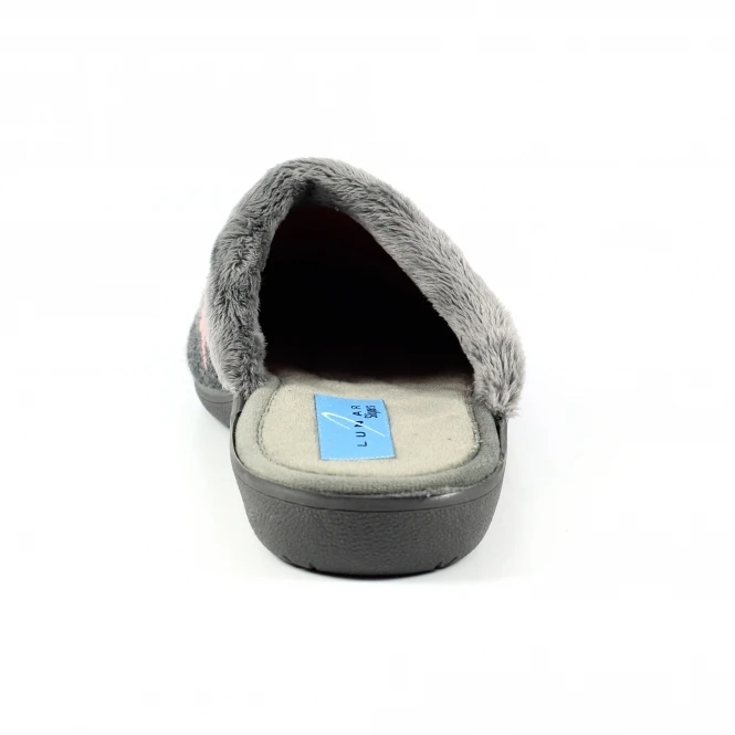 LUNAR Angelic Dark Grey Mule Slipper 5 LUNAR Angelic Dark Grey Mule Slipper - Image 5