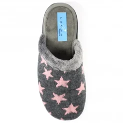 LUNAR Angelic Dark Grey Mule Slipper 12 LUNAR Angelic Dark Grey Mule Slipper -Elle Shoes Shop angelic dark grey mule slipper p5412 323007 medium