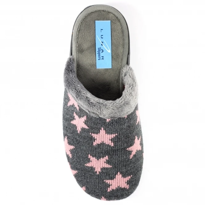 LUNAR Angelic Dark Grey Mule Slipper 6 LUNAR Angelic Dark Grey Mule Slipper - Image 6