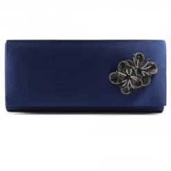 LUNAR Ankara Navy Satin Bag