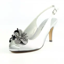 LUNAR Ankara Silver Peep Toe Slingback -Elle Shoes Shop ankara silver peep toe slingback p5951 357607 medium