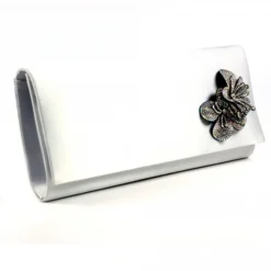 LUNAR Ankara Silver Satin Bag