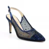 LUNAR Arabella Navy Mesh Slingback Court