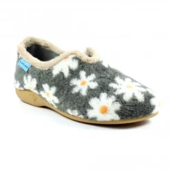 LUNAR Daisy Grey Flower Slipper