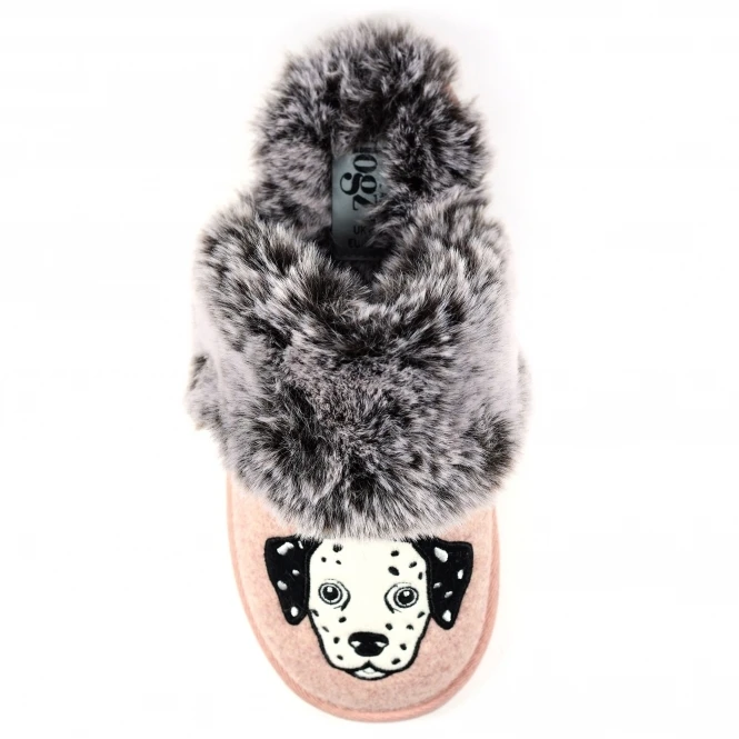 Dalmation Pink Mule Slipper 4 Dalmation Pink Mule Slipper - Image 4