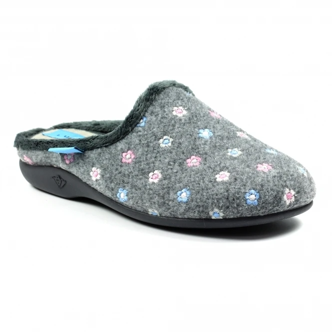 LUNAR Dayton Grey Mule Slipper 1 LUNAR Dayton Grey Mule Slipper