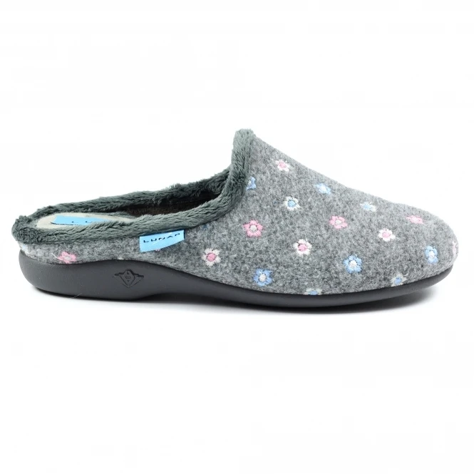 LUNAR Dayton Grey Mule Slipper 2 LUNAR Dayton Grey Mule Slipper - Image 2