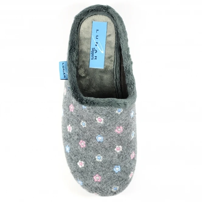 LUNAR Dayton Grey Mule Slipper 4 LUNAR Dayton Grey Mule Slipper - Image 4