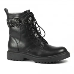 LUNAR Emerson Black Ankle Boot
