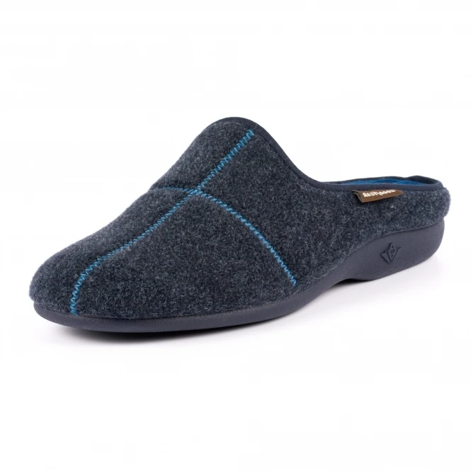 Fiasco Navy Goodyear Mule Slipper 3 Fiasco Navy Goodyear Mule Slipper - Image 3