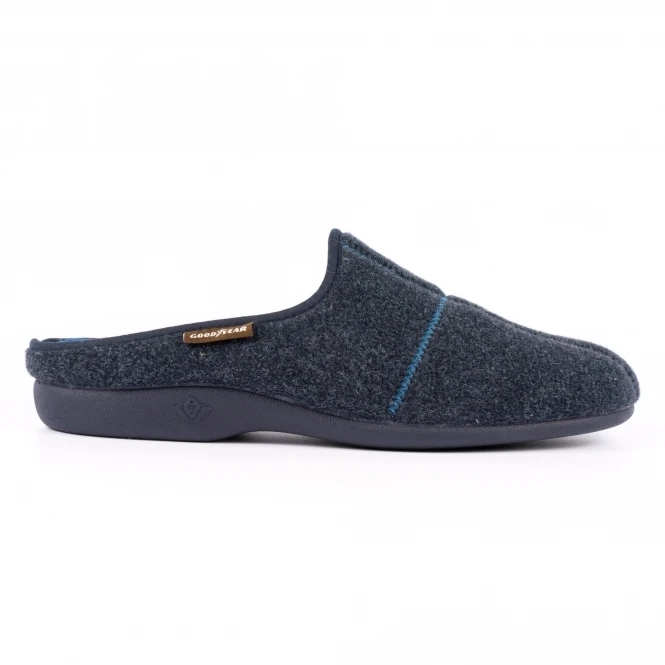 Fiasco Navy Goodyear Mule Slipper 2 Fiasco Navy Goodyear Mule Slipper - Image 2