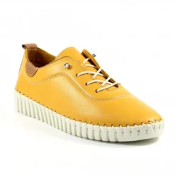 LUNAR Flamborough Mustard Leather Shoe