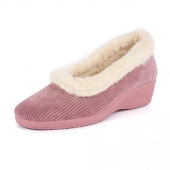 LUNAR Glynis Fur Trim Wedge Slipper -Elle Shoes Shop glynis fur trim wedge slipper p4763 290070 medium