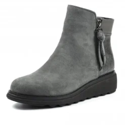 LUNAR Gretna Grey Ankle Wedge Boot -Elle Shoes Shop gretna grey ankle wedge boot p5520 328911 medium