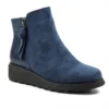 LUNAR Gretna Navy Ankle Wedge Boot