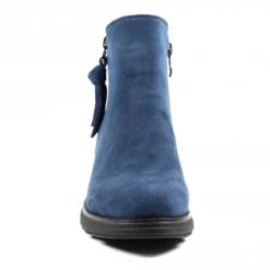 LUNAR Gretna Navy Ankle Wedge Boot -Elle Shoes Shop gretna navy ankle wedge boot p5519 329219 medium