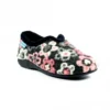 LUNAR Hippy Black Flower Full Slipper