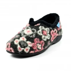 LUNAR Hippy Black Flower Full Slipper -Elle Shoes Shop hippy black flower full slipper p5961 358686 medium
