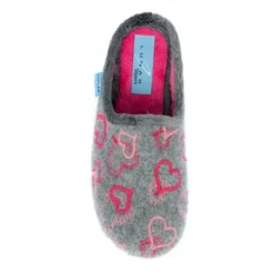LUNAR Honey Grey Heart Mule Slipper -Elle Shoes Shop honey grey heart mule slipper p4955 295075 medium
