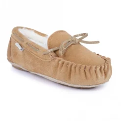 Kids Sadie Junior Suede Moccassin Slipper