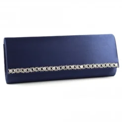 LUNAR Latoya Navy Satin Bag