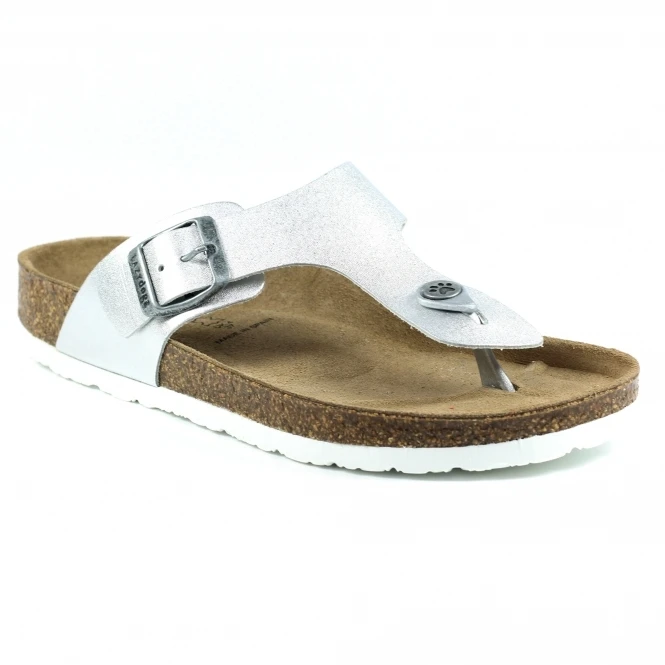 Lazy Dogz Beach II Silver Sandal 1 Lazy Dogz Beach II Silver Sandal