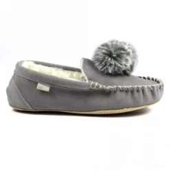 Lazy Dogz Bessie Grey Suede Slipper -Elle Shoes Shop lazy dogz bessie grey suede slipper p4893 293782 medium