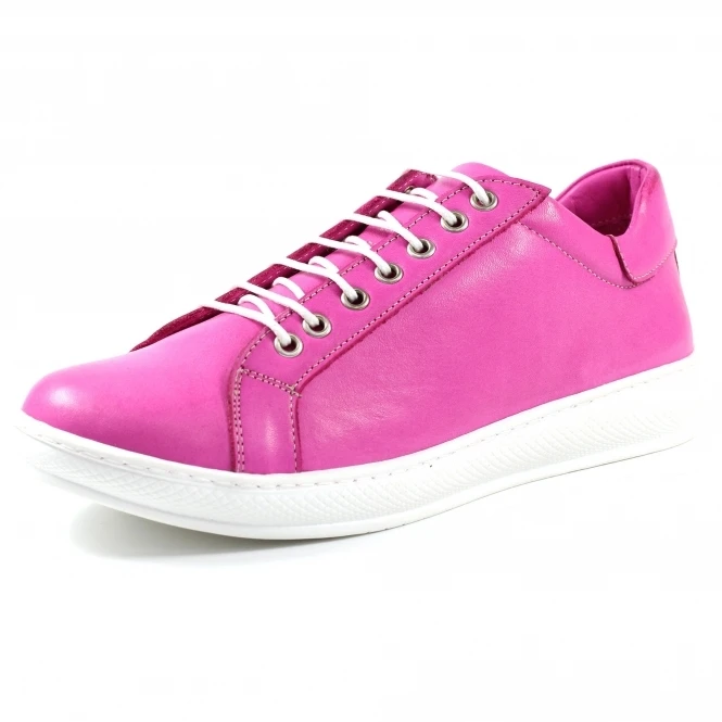 Lazy Dogz Forage Fuchsia Leather Trainer 4 Lazy Dogz Forage Fuchsia Leather Trainer - Image 4
