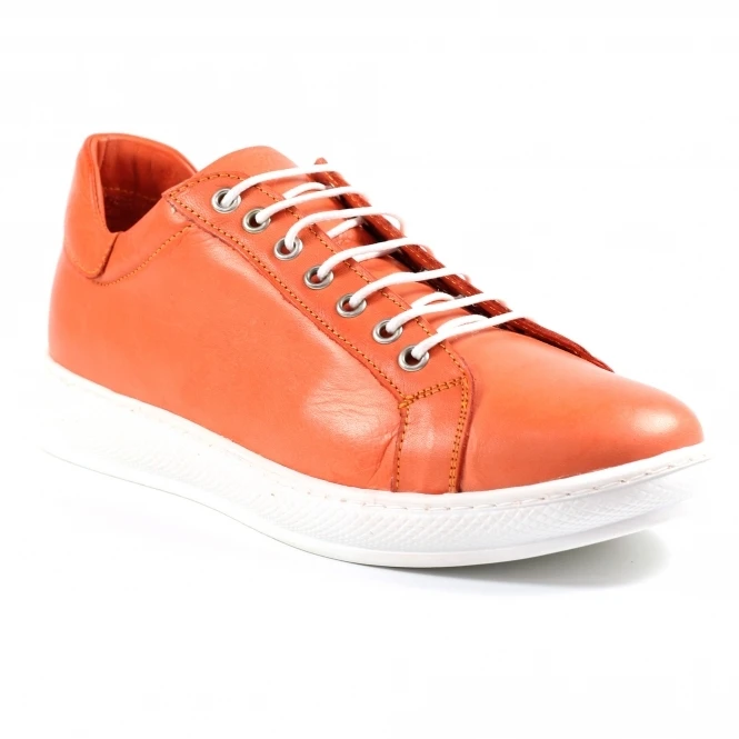 Lazy Dogz Forage Orange Leather Trainer 1 Lazy Dogz Forage Orange Leather Trainer