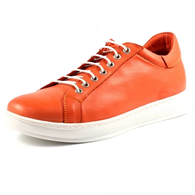 Lazy Dogz Forage Orange Leather Trainer 4 Lazy Dogz Forage Orange Leather Trainer - Image 4