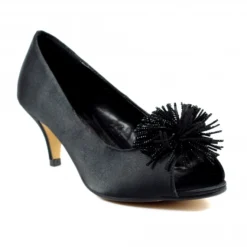 LUNAR Lucia Black Court Shoe