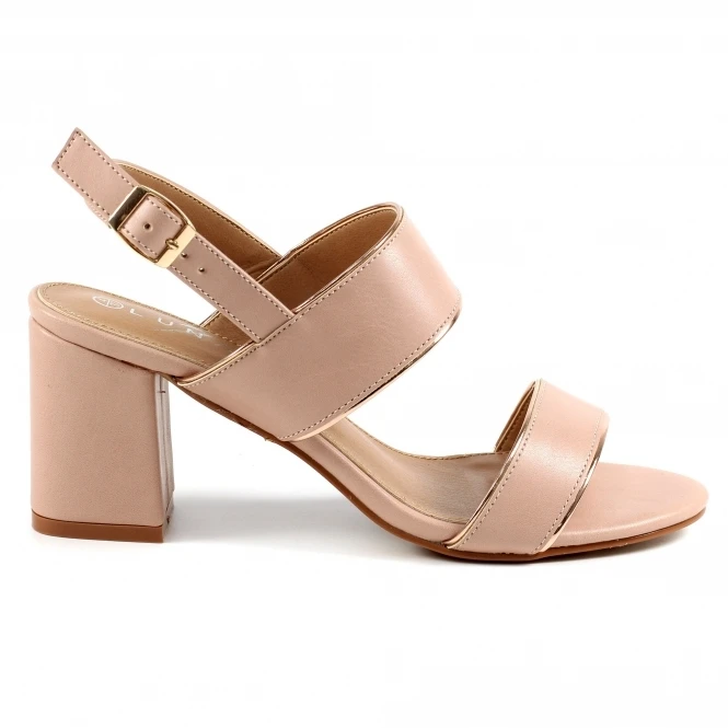 Lunar Aldora Pink Block Heel Sandal 2 Lunar Aldora Pink Block Heel Sandal - Image 2