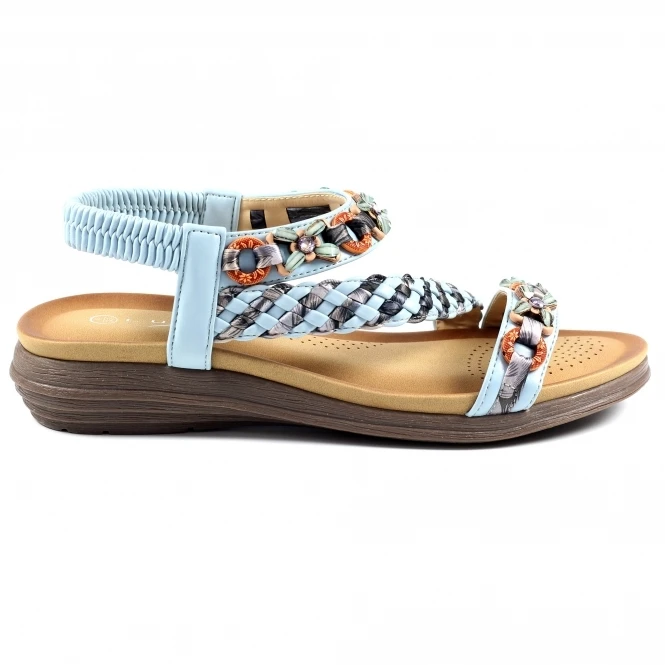 Lunar Belsay Lt Blue Sandal 2 Lunar Belsay Lt Blue Sandal - Image 2