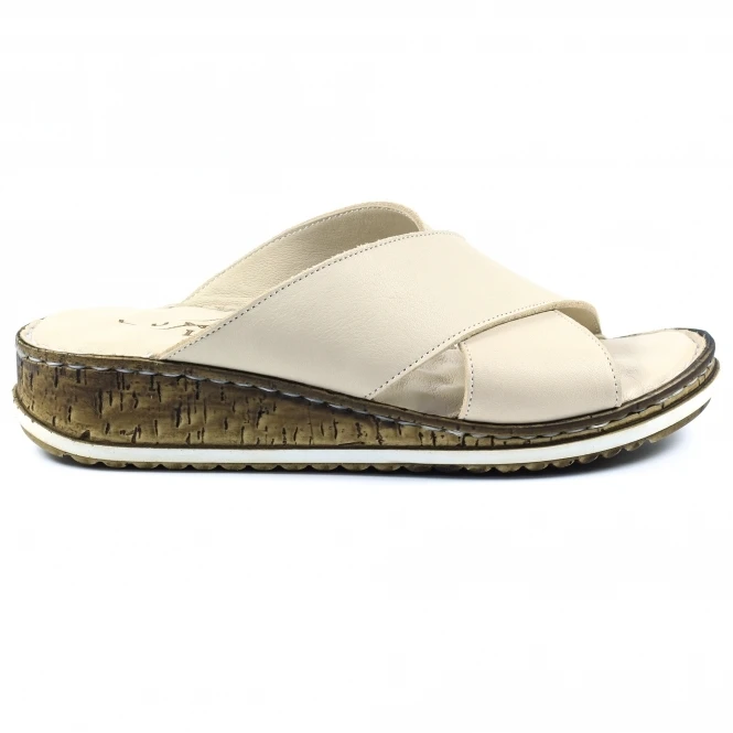 Lunar Biarritz Beige Leather Shoe 2 Lunar Biarritz Beige Leather Shoe - Image 2