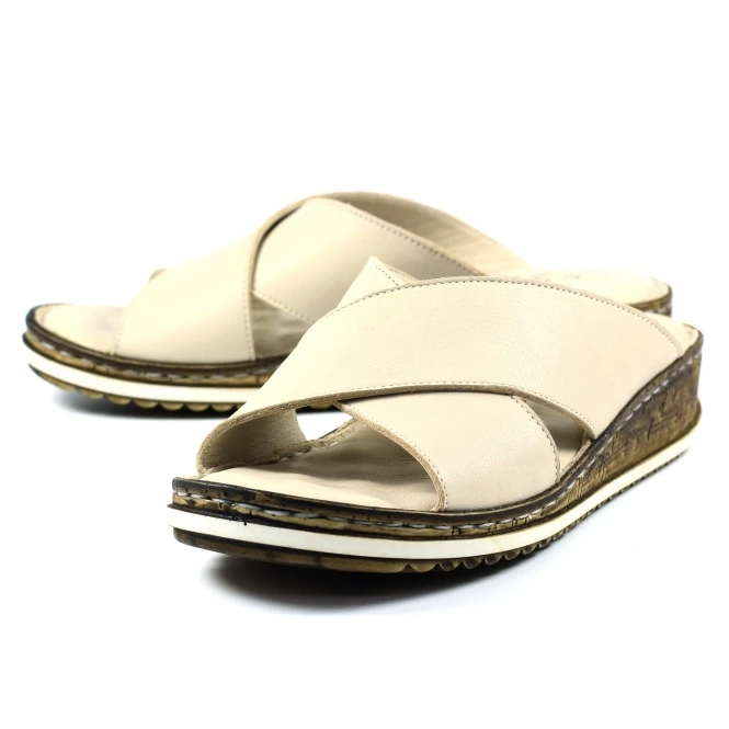 Lunar Biarritz Beige Leather Shoe 6 Lunar Biarritz Beige Leather Shoe - Image 6