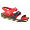 Lunar Eva Red Leather Sandal