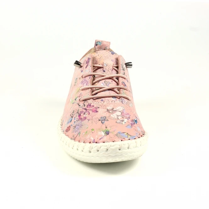 Lunar Exbury Pink Leather Plimsoll 6 Lunar Exbury Pink Leather Plimsoll - Image 6