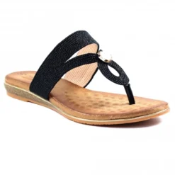 Lunar Ezra Black Sandal