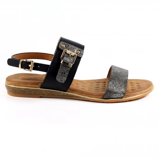 Lunar Horton Black Sandal 2 Lunar Horton Black Sandal - Image 2