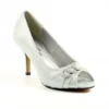 Lunar Lyla Silver Peep Toe Court Shoe