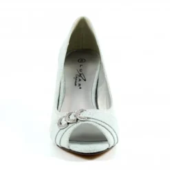 Lunar Lyla Silver Peep Toe Court Shoe -Elle Shoes Shop lunar lyla silver peep toe court shoe p5733 344584 medium