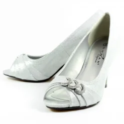 Lunar Lyla Silver Peep Toe Court Shoe -Elle Shoes Shop lunar lyla silver peep toe court shoe p5733 344586 medium