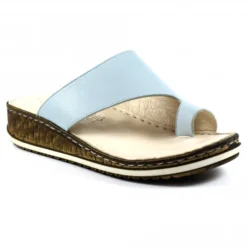 Lunar Shore Light Grey Leather Sandal
