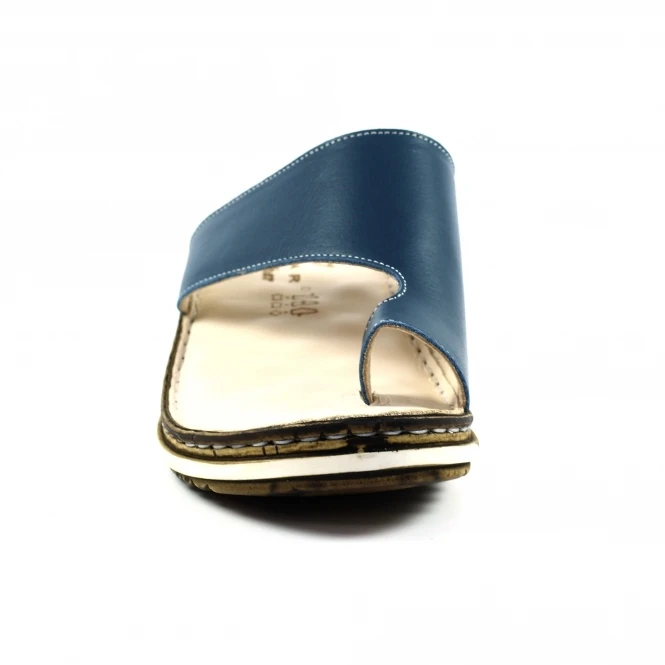 Lunar Shore Navy Leather Sandal 5 Lunar Shore Navy Leather Sandal - Image 5