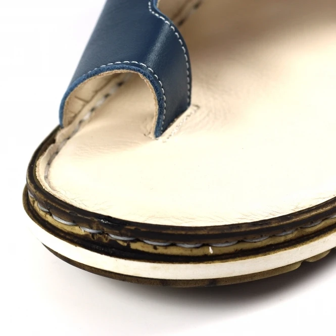 Lunar Shore Navy Leather Sandal 7 Lunar Shore Navy Leather Sandal - Image 7