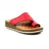 Lunar Shore Raspberry Leather Sandal
