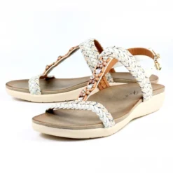 Lunar Sidcup White Sandal -Elle Shoes Shop lunar sidcup white sandal p5654 340215 medium